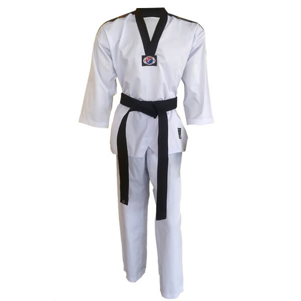 Dobok Kimono Taekwondo Sung-Ja Adulto Gola Preta